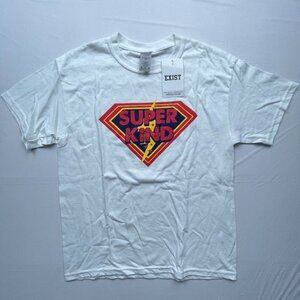 Exist NWT Boys White Super Kind short sleeve shirt Medium
